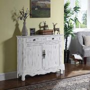 French country antique white accent cabinet main photo