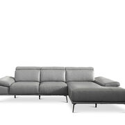 100% Italian leather low profile contemporary sectional main photo
