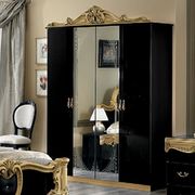 Classical style black/gold 4dr wardrobe main photo