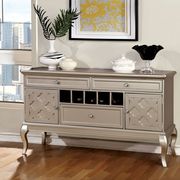 Contemporary glass insert glam style server