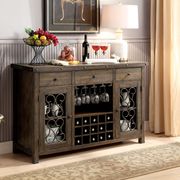 Server in rustic walnut finish