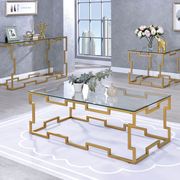 Gold/glass contemporary coffee table main photo