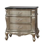 Traditional style nightstand in gold finish main photo