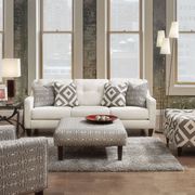 Neutral ivory fabric color sofa US-made main photo