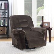 Brown fabric traditional recliner chair main photo