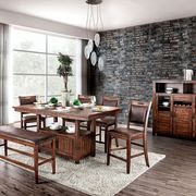 Light walnut rustic counter height table