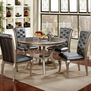 Champagne finish round dining table