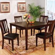Espresso transitional 5 pc. dining table set