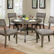 Solid wood / veneer gray contemporary dining table main photo