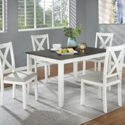Natural wood grain texture 5 pc. dining table set
