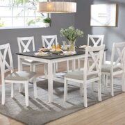 Natural wood grain texture 7 pc. dining table set