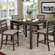 Weathered gray/beige transitional 5 pc. counter ht. table set main photo