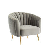 Gray flannelette contemporary chair main photo