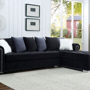 Luxury and comfort soft velvet-like fabric sectional sofa main photo