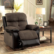 Unique brown/black casual style recliner chair main photo