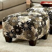 Floral fabric upholstery ottoman main photo