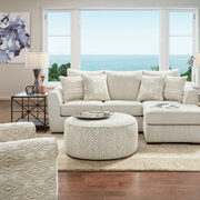 Grand design ivory-hued sectional sofa
