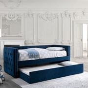 Navy tufted sides daybed w/ trundle