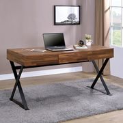 Sand black/brown industrial style office desk main photo