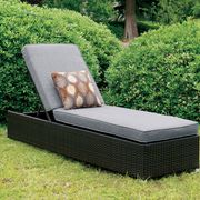 Outdoor patio style chaise lounge chair in gray main photo
