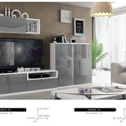 Special order contemporary wall-unit in gray / white main photo