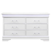Rubberwood casual style white dresser