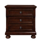 Rich brown finish traditional style nightstand main photo