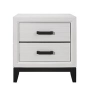 White contemporary style casual nightstand