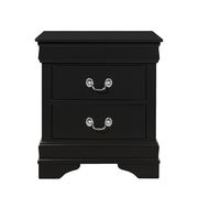 Simple casual style nightstand in black finish main photo