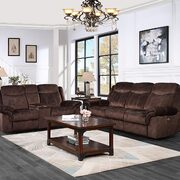 Coffee suede stitched comfy recliner sofa main photo