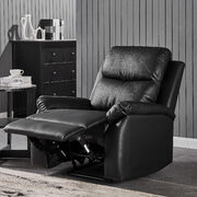 Black pu leather motion recliner chair main photo