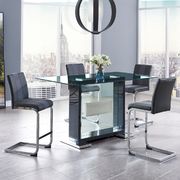Gray glass top bar table in contemporary style main photo
