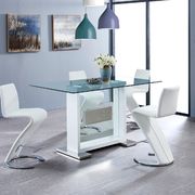 White glass top bar table in contemporary style main photo