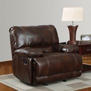 Glider casual recliner chair in brown main photo