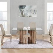 Contemporary glass top dining table main photo