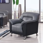 Black/gray bonded leather chair chair main photo