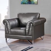 Blanche silver leatherette modern chair main photo