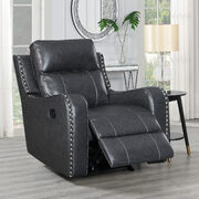 Dark charcoal gray stylish recliner chair main photo
