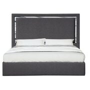 Contemporary charcoal low-profile king bed main photo