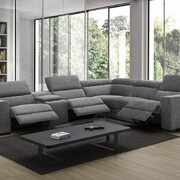 Dark gray fabric exclusive motion sectional