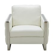 Light gray contemporary leather chair