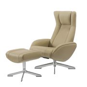 Recliner leisure lounger chair + ottoman set in nomad main photo