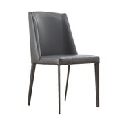 Modern dining chair in gray eco leather main photo