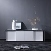 Frosted glass / chrome contemporary TV-stand main photo