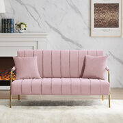 Modern and comfortable pink australian cashmere fabric loveseat main photo