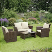 4 piece outdoor patio furniture sets, wicker conversation sets main photo