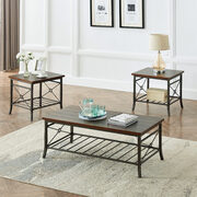 Cocktail table set of 3pk for living room, 3-piece occasional table set 1 cocktail and 2 end table sets main photo