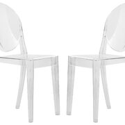 Transparent acrylic modern chair/ set of 2 main photo
