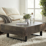 Olive glide coffee table with sliding top main photo