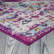 Jewel 5'2 X 7'2 ransitional & Contemporary Medallion & Distressed Purple area rug